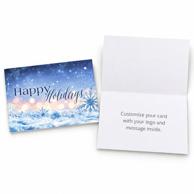 Winter Crystals 80lb 7 x 5 Foldover Card Set