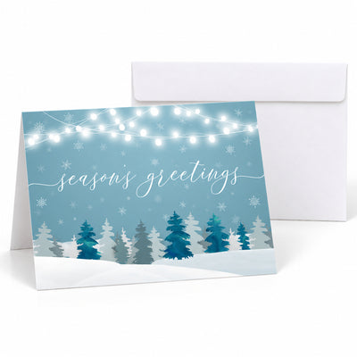 Frosty Greetings 80lb 7 x 5 Foldover Card Set