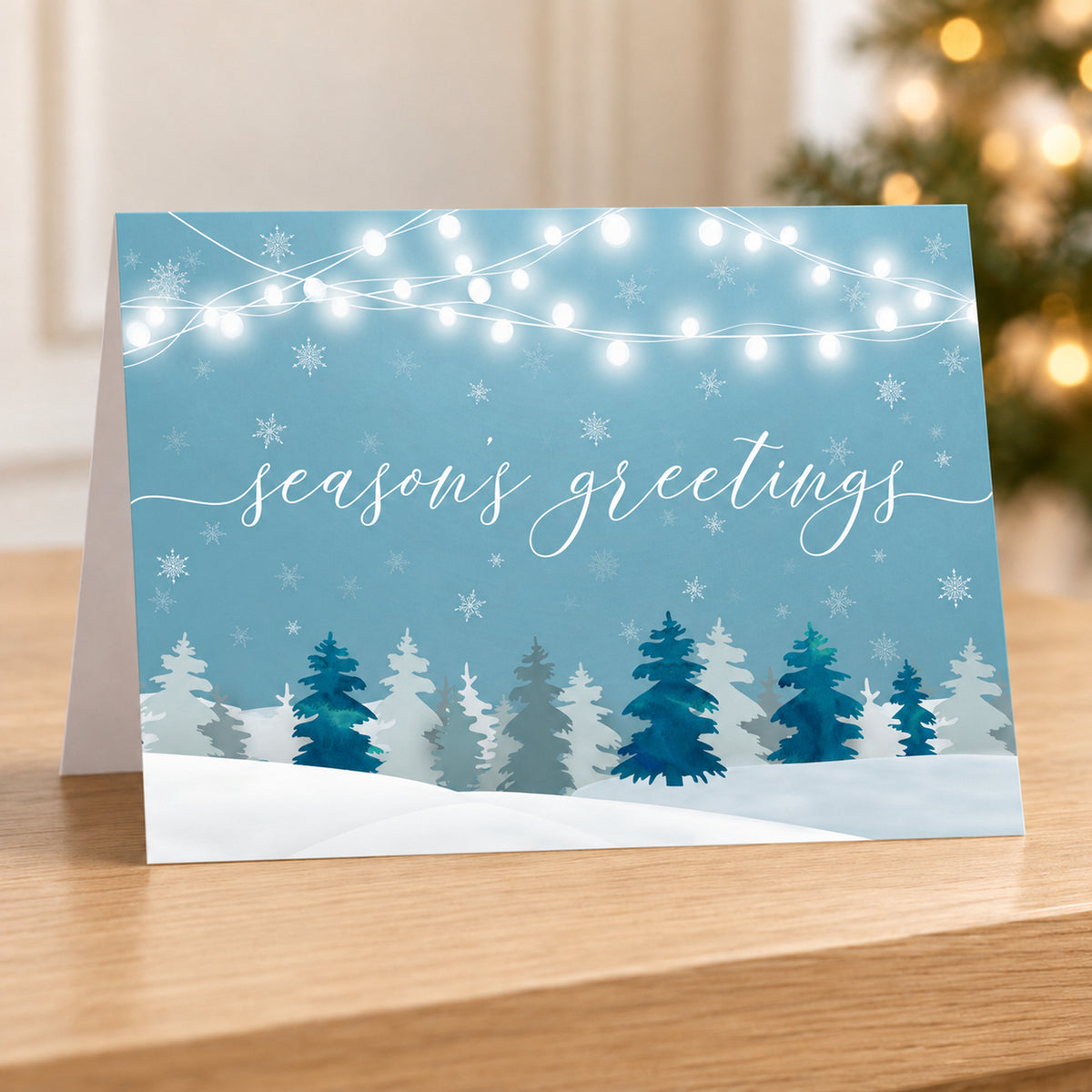 Frosty Greetings 80lb 7 x 5 Foldover Card Set