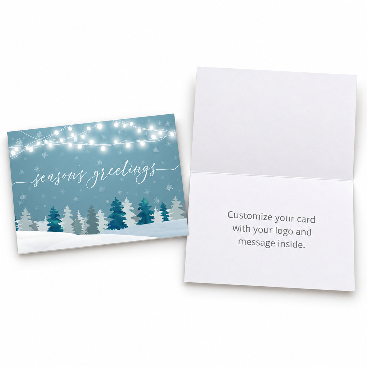 Frosty Greetings 80lb 7 x 5 Foldover Card Set