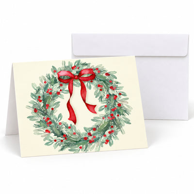 Holiday Simplicity 80lb 7 x 5 Foldover Card Set
