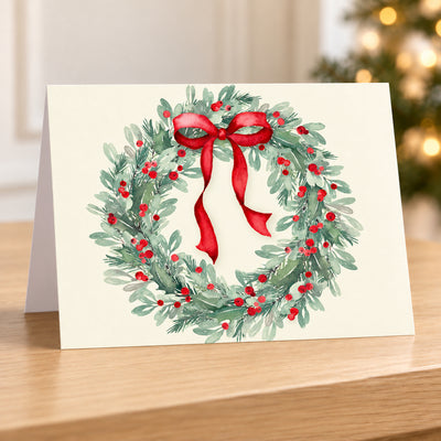 Holiday Simplicity 80lb 7 x 5 Foldover Card Set