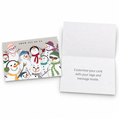 Snowman Festivities 80lb 7 x 5 Foldover Card Set