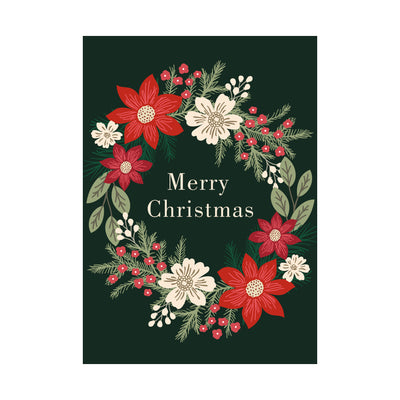 Yuletide Wreath 80lb 5 x 7 Foldover Card Set