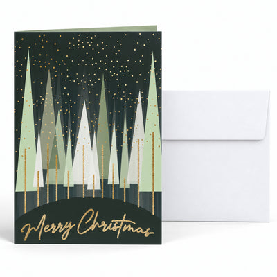 Hunter Forest Holiday Calendar 80lb 5 x 7 Foldover Card Set