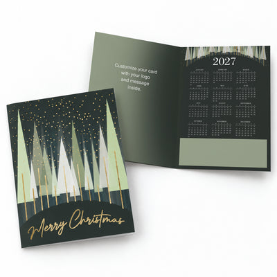 Hunter Forest Holiday Calendar 80lb 5 x 7 Foldover Card Set