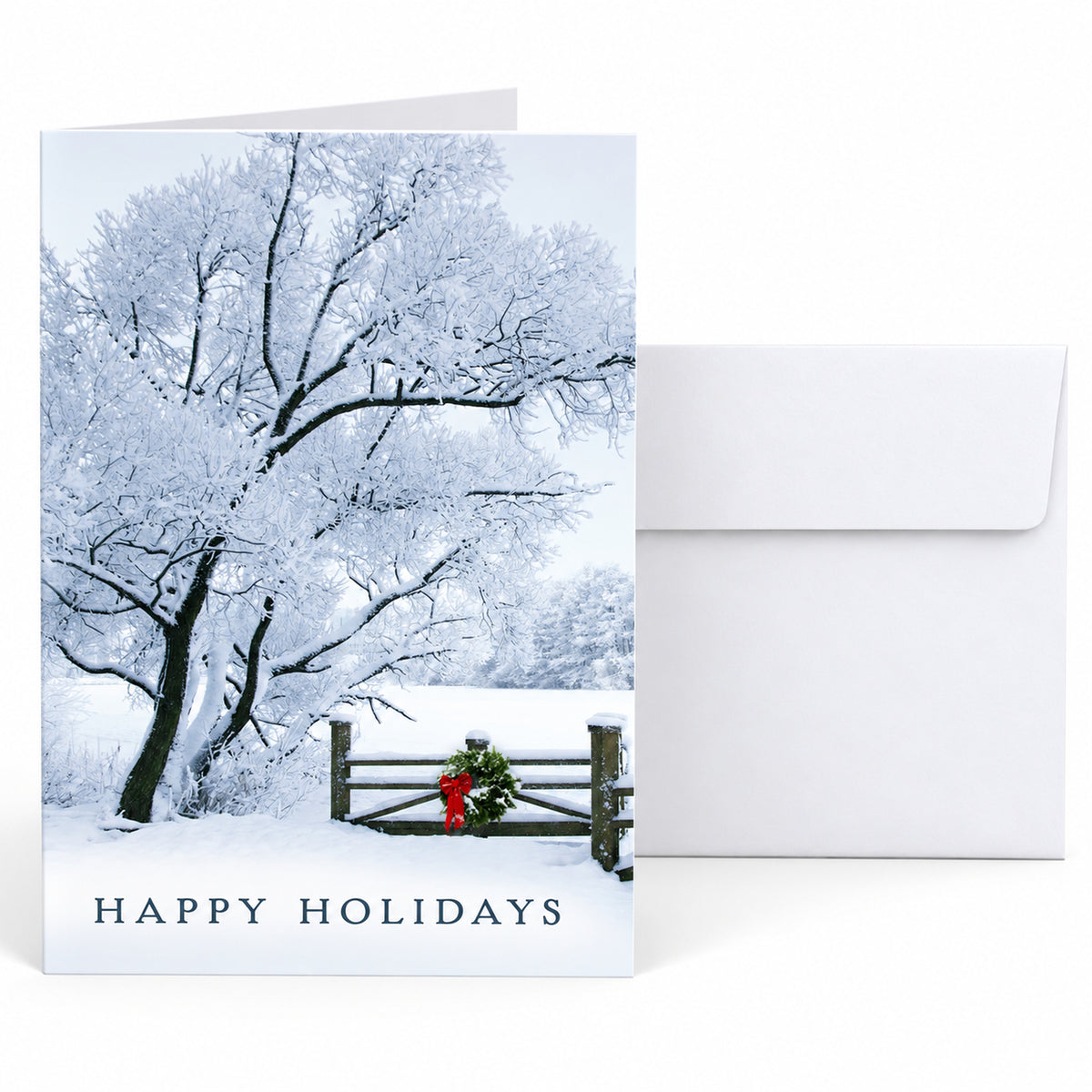Frosty Winter Holiday Calendar 80lb 5 x 7 Foldover Card Set