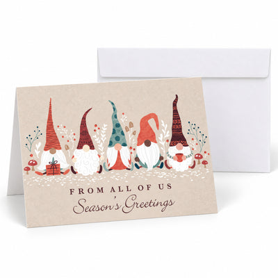 Santa's Friends 80lb 7 x 5 Foldover Card Set