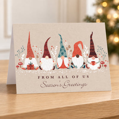 Santa's Friends 80lb 7 x 5 Foldover Card Set