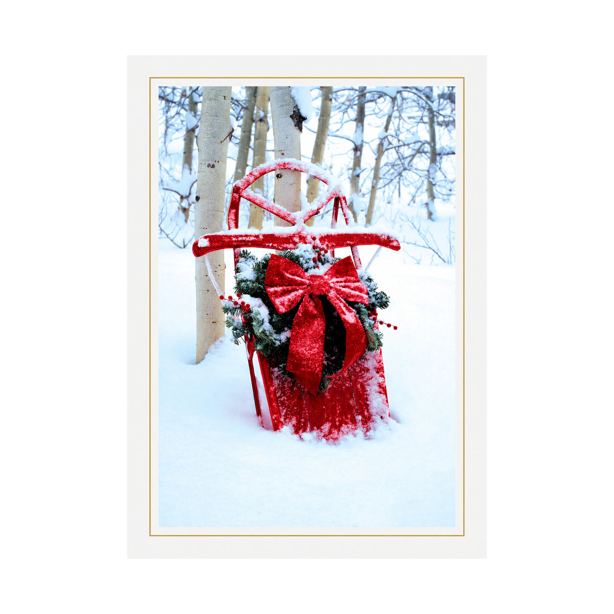 Winter Activity 80lb 5 x 7 Foldover Card Set