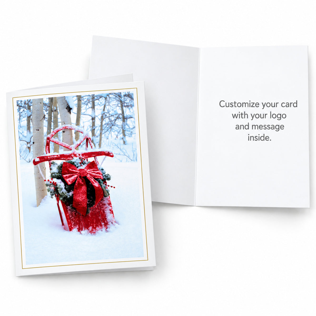 Winter Activity 80lb 5 x 7 Foldover Card Set