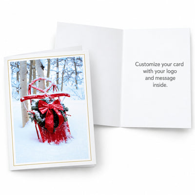 Winter Activity 80lb 5 x 7 Foldover Card Set