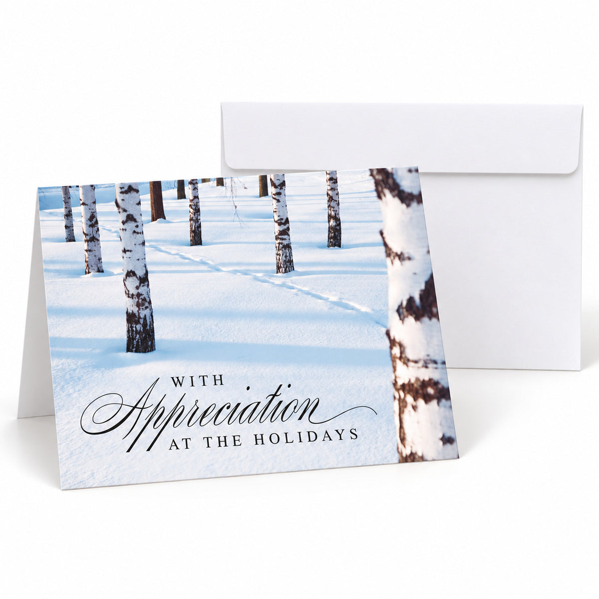 Winter Gratitude 80lb 7 x 5 Foldover Card Set