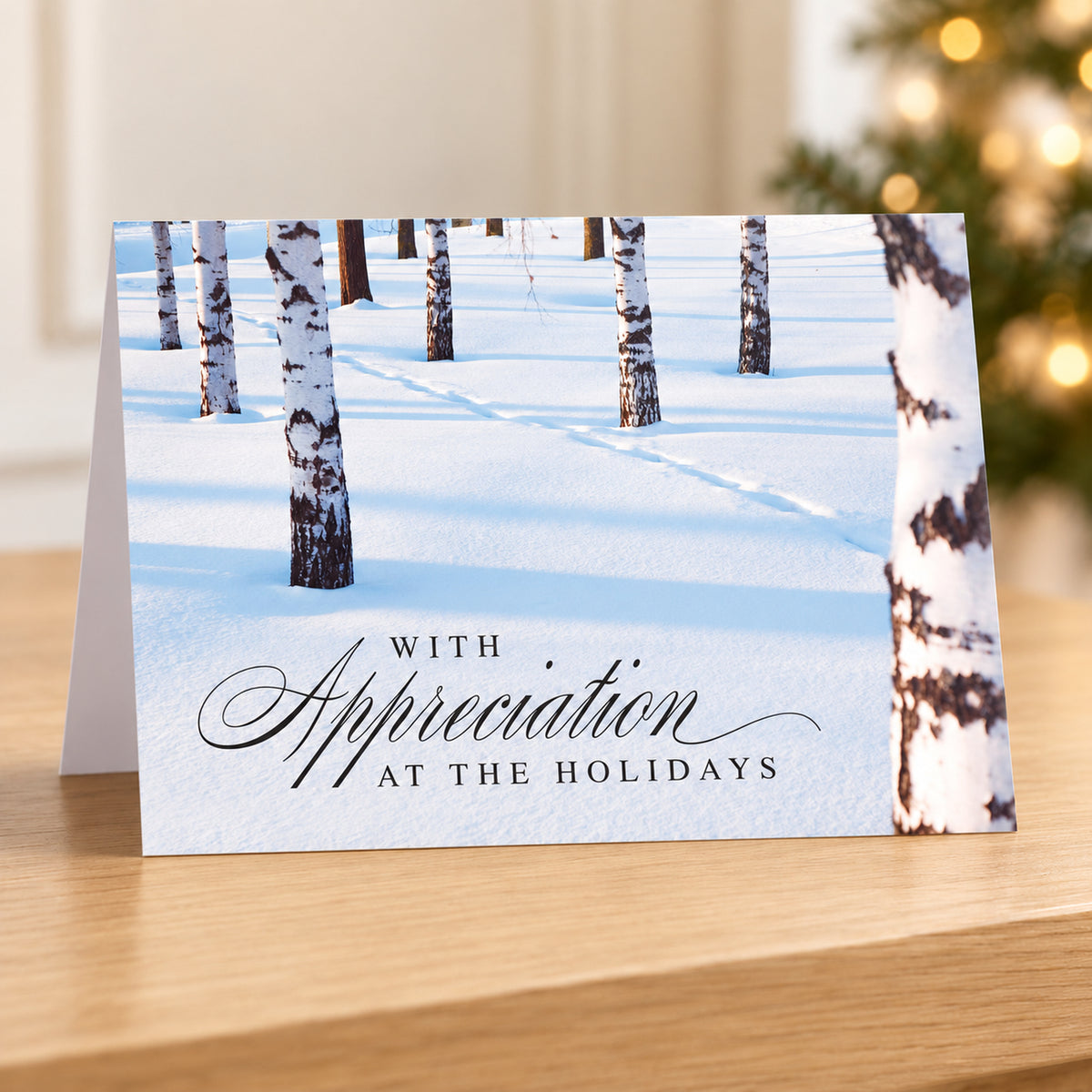 Winter Gratitude 80lb 7 x 5 Foldover Card Set