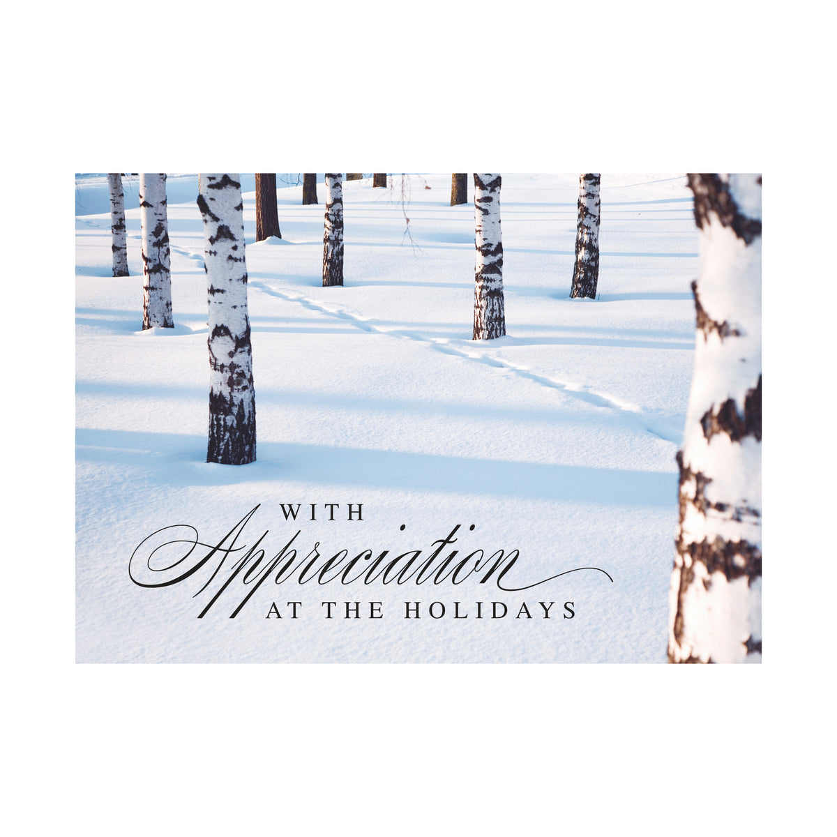 Winter Gratitude 80lb 7 x 5 Foldover Card Set