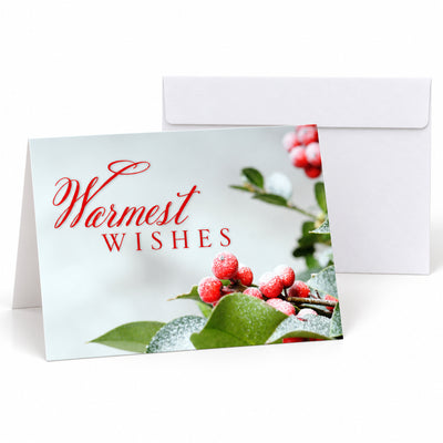 Frosted Greenery 80lb 7 x 5 Foldover Card Set
