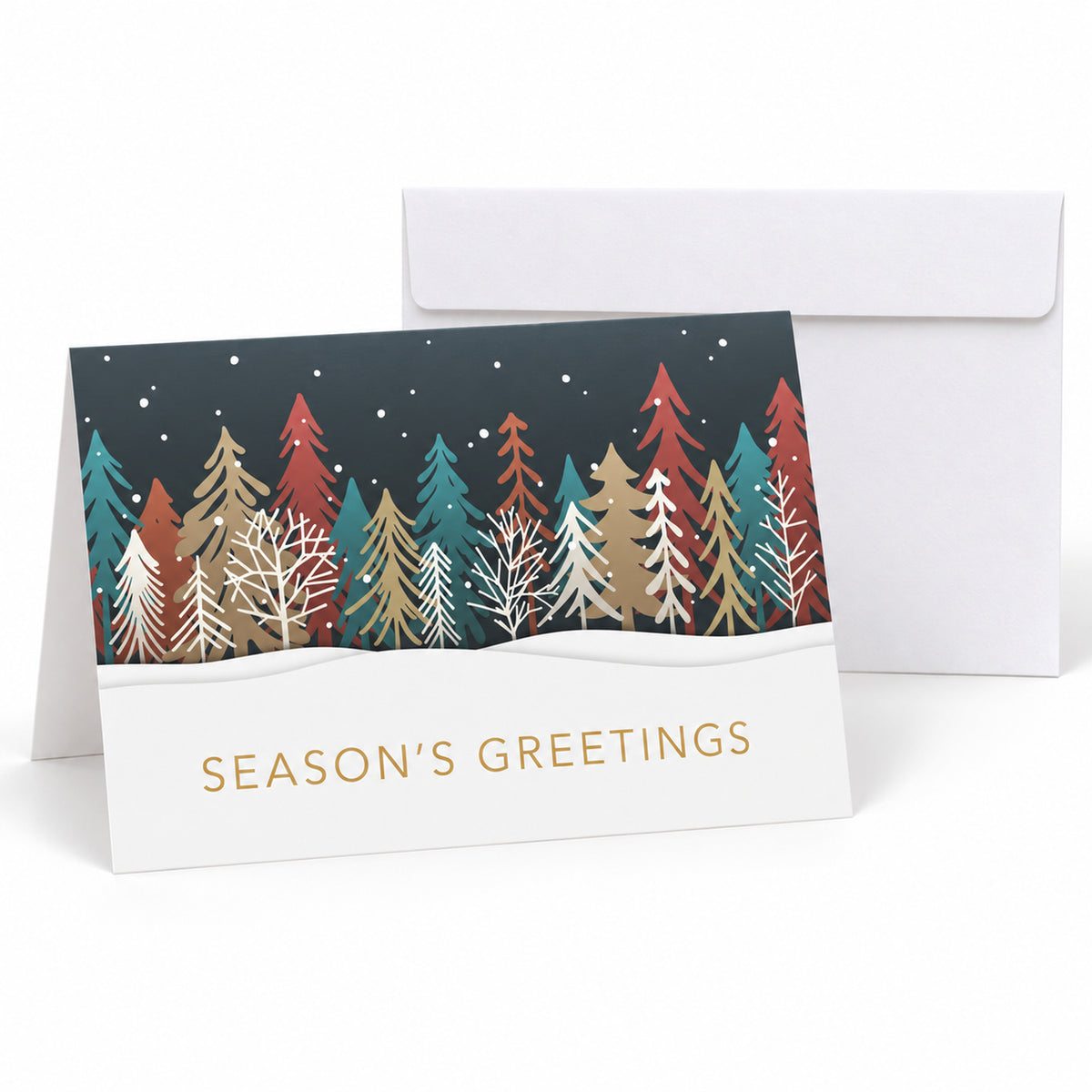 Colored Treeline 80lb 7 x 5 Foldover Card Set