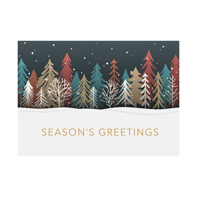 Colored Treeline 80lb 7 x 5 Foldover Card Set