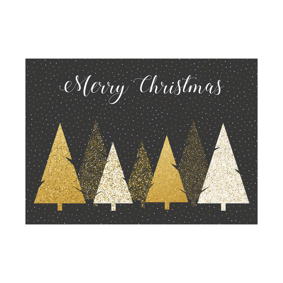 Merry Christmas Simplicity 80lb 7 x 5 Foldover Card Set