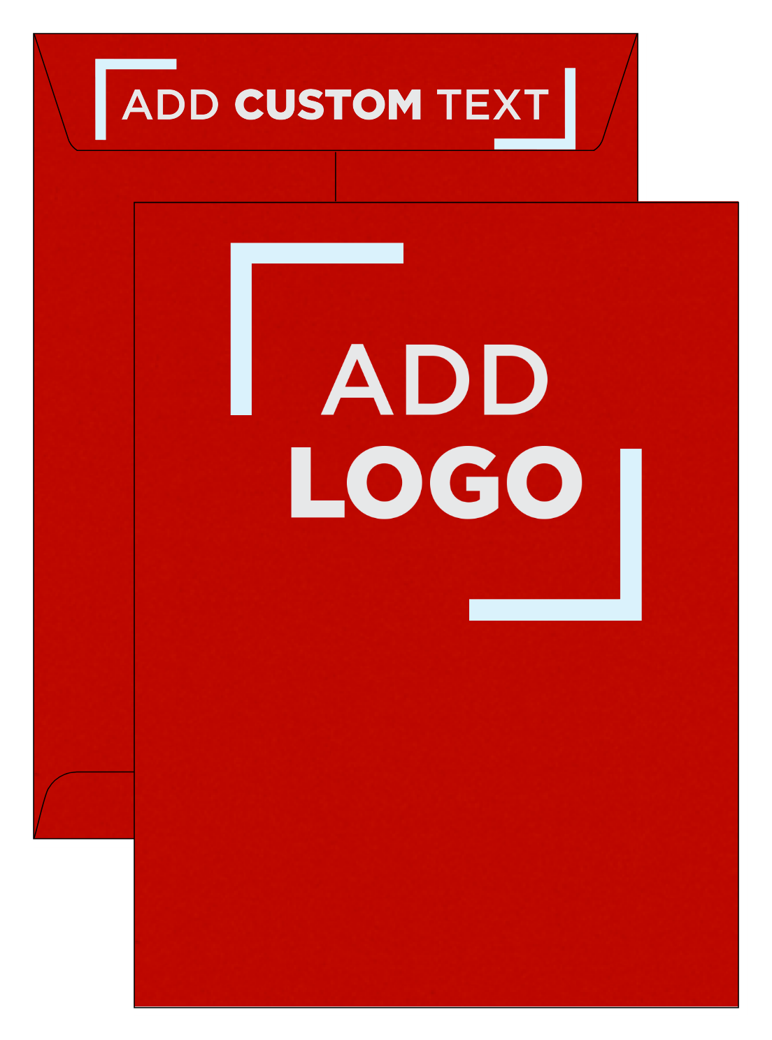 Red 24lb 9 x 12 Open End Envelopes