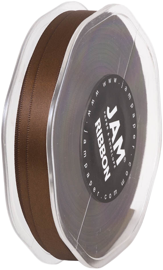 Chocolate Brown Satin 3/8 Inch x 25 Yards Ribbon