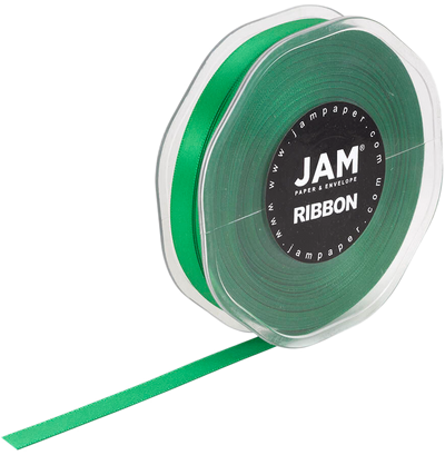 Emerald Green Satin 3/8 Inch Thick x 25 Yards Ribbon