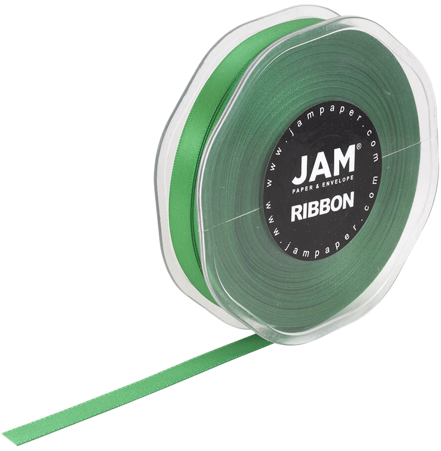 Emerald Green Satin 3/8 Inch Thick x 25 Yards Ribbon