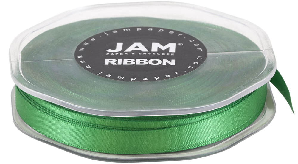 Emerald Green Satin 3/8 Inch Thick x 25 Yards Ribbon
