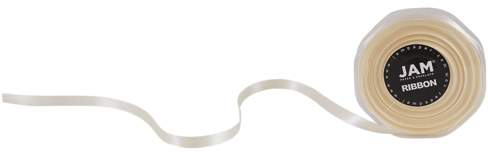 Ivory Satin 3/8 Inch x 25 Yards Ribbon