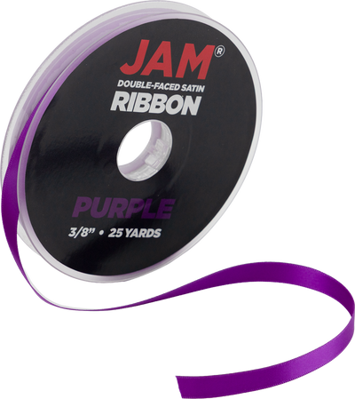 Purple Satin 3/8 Inch x 25 Yards Ribbon
