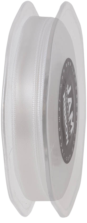 White Satin 3/8 Inch Thick x 25 Yards Ribbon