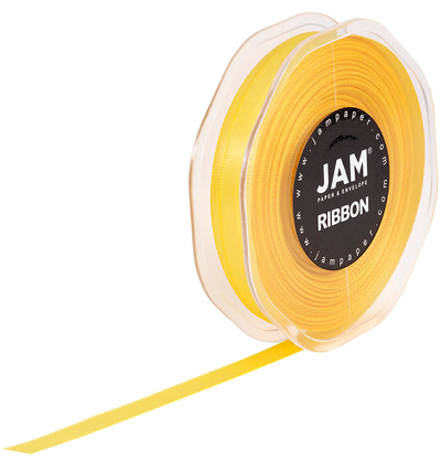 Yellow Satin 3/8 Inch Thick x 25 Yards Ribbon