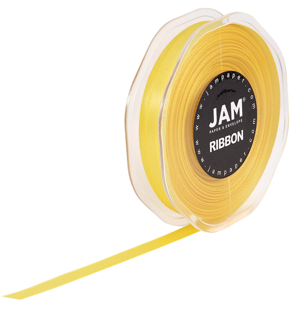 Yellow Satin 3/8 Inch Thick x 25 Yards Ribbon
