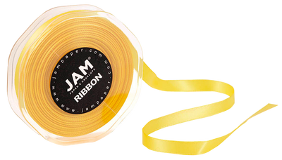 Yellow Satin 3/8 Inch Thick x 25 Yards Ribbon