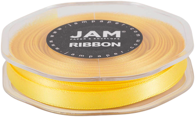 Yellow Satin 3/8 Inch Thick x 25 Yards Ribbon