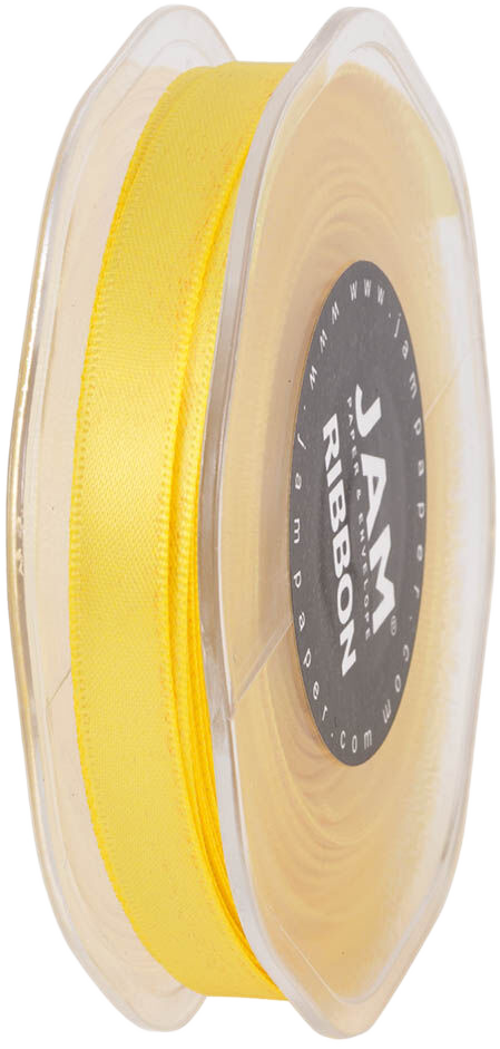 Yellow Satin 3/8 Inch Thick x 25 Yards Ribbon