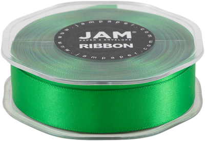 Emerald Green Satin 7/8 Inch Thick x 25 Yards Ribbon