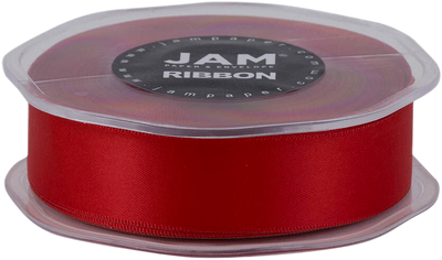 Red Satin 7/8 Inch Thick x 25 Yards Ribbon