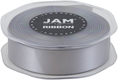 Silver Satin 7/8 Inch x 25 Yards Ribbon