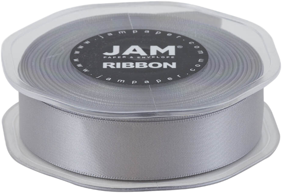 Silver Satin 7/8 Inch x 25 Yards Ribbon