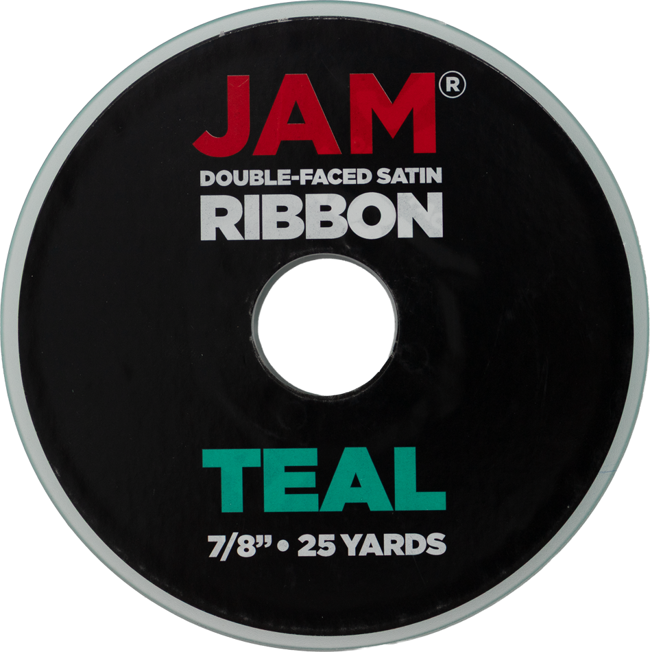 Teal Blue/Green Satin 7/8 Inch x 25 Yards Ribbon