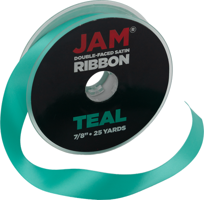 Teal Blue/Green Satin 7/8 Inch x 25 Yards Ribbon