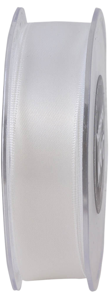 White Satin 7/8 Inch Thick x 25 Yards Ribbon