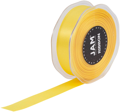 Yellow Satin 7/8 Inch Thick x 25 Yards Ribbon