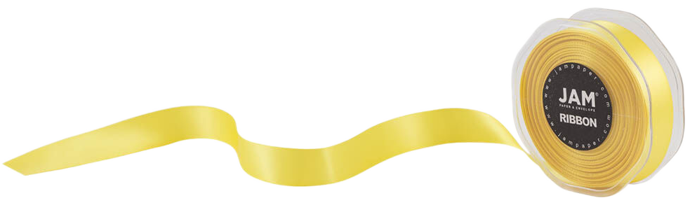 Yellow Satin 7/8 Inch Thick x 25 Yards Ribbon