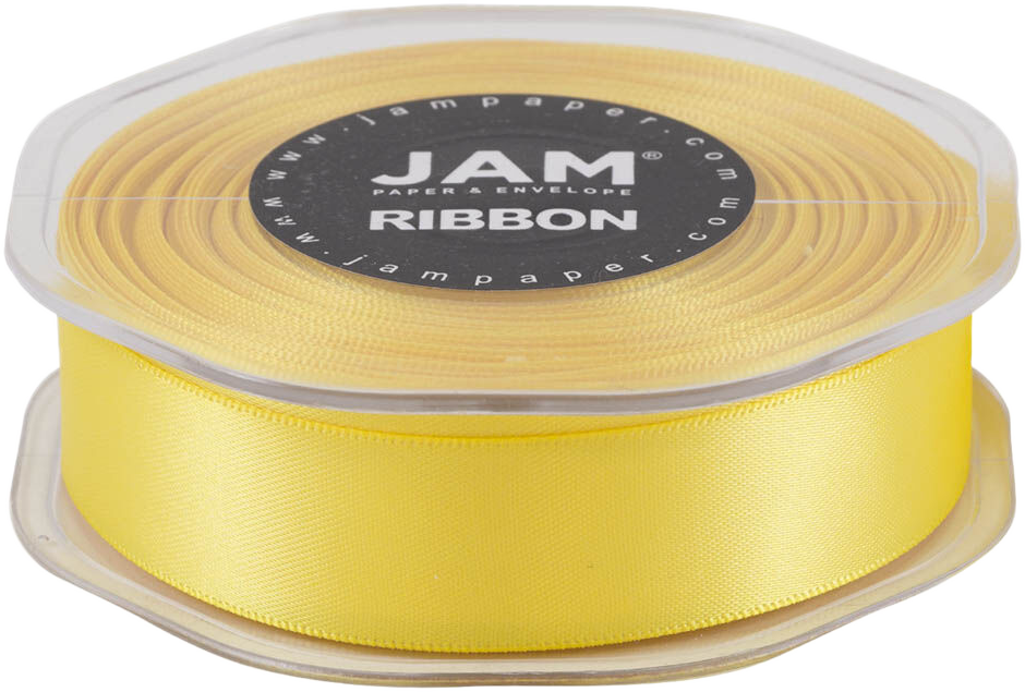 Yellow Satin 7/8 Inch Thick x 25 Yards Ribbon