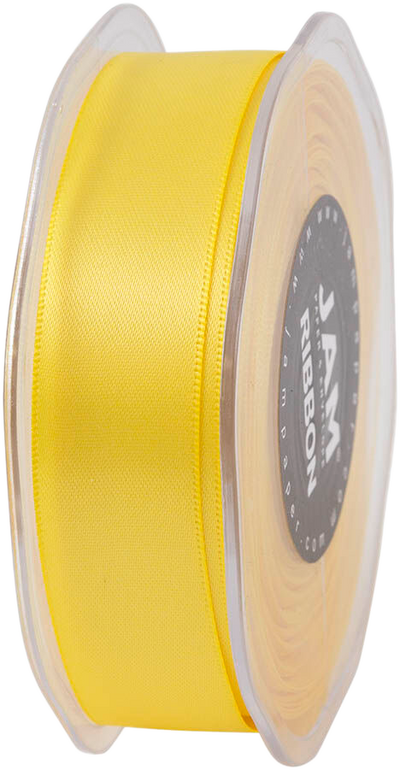 Yellow Satin 7/8 Inch Thick x 25 Yards Ribbon