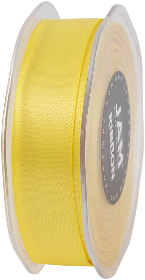 Yellow Satin 7/8 Inch Thick x 25 Yards Ribbon
