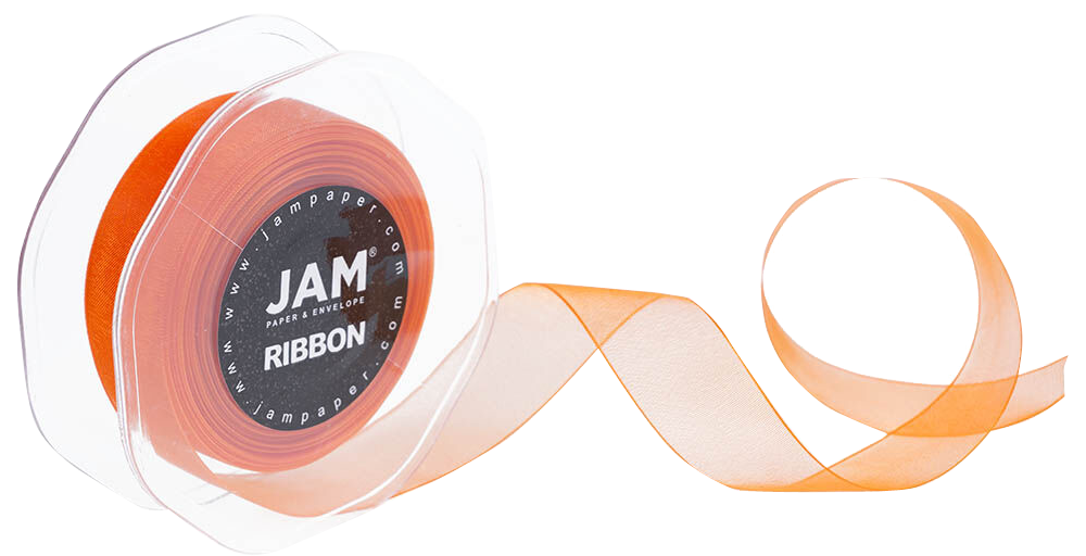 Orange Sheer Ribbon 7/8 Inch x 25 Yards Sheer Ribbon