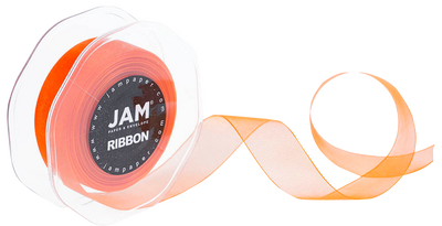 Orange Sheer Ribbon 7/8 Inch x 25 Yards Sheer Ribbon